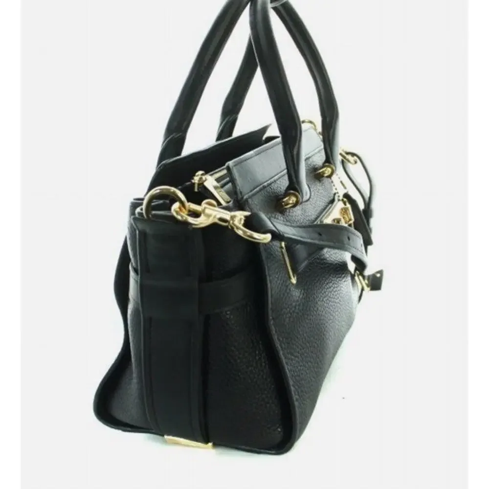 Coach Swagger 27 Satchel Black Pebbled Leather Gold Hardware NWOT Crossbody Read